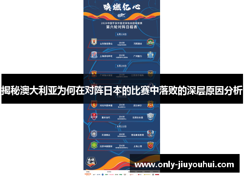 揭秘澳大利亚为何在对阵日本的比赛中落败的深层原因分析 揭秘澳大利亚为何在对阵日本的比赛中落败的深层原因分析
